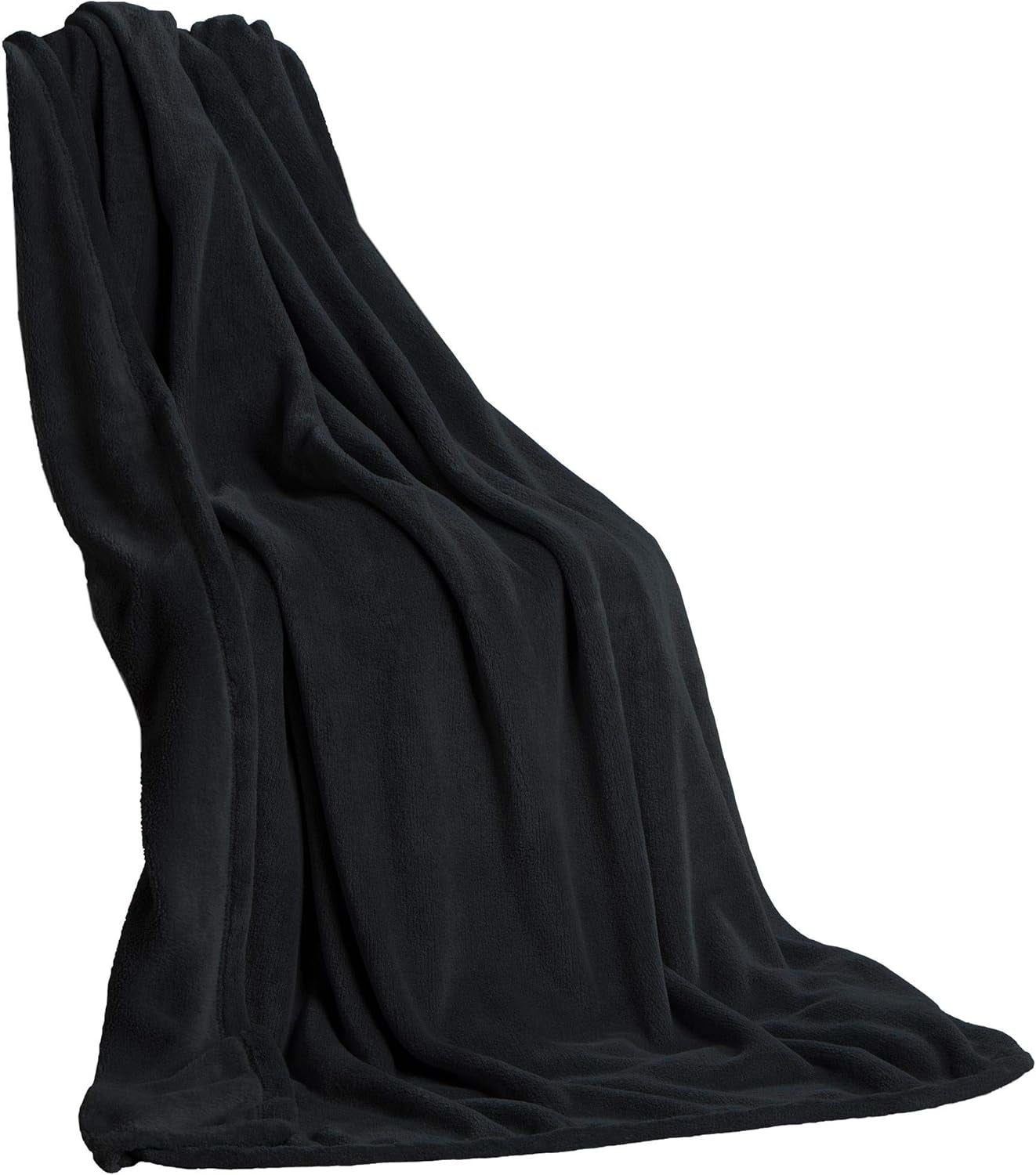 Flauschige Decke von Celinatex, 150 x 200 cm, Bordeaux-Decke, Sofa, Couch, weiche Decke, Sterne, Mikrofaser-Fleece, Öko-Tex, Moonlight-Betten und Bezüge, Besuche den CelinaTex-Store, Schwarz, 200 x 220 cm