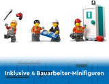 LEGO City Mobiler Baukran, Konstruktionsspielzeug für Jungen und Mädchen, kreatives Kindergeschenk, langer ausziehbarer Arm, 4 Bauarbeiter-Minifiguren für Rollenspiele, 60409 Bausets. Besuchen Sie den LEGO-Store