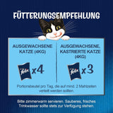 Felix Sensations Nassfutter für Katzen in Gelee, verschiedene Fischmischung, 6er-Pack (6 x 12 Beutel à 85 g)