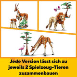 LEGO Creator 3In1 Tiersafari, Kreativset mit Tierfiguren, 3 Baumöglichkeiten: Spielzeuggiraffe, Gazelle und Löwe, Spielzeugtiere für Mädchen und Jungen, Naturgeschenk für Kinder ab 9 Jahren 31150 Bausets Beuche den LEGO-Store
