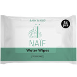 Naïf Baby-Feuchttücher ohne Plastik, 54 Stück (1 Packung x 54 Stück) – für Po, Körper und Gesicht des Babys – natürliche Inhaltsstoffe