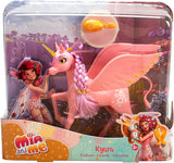 Simba 109480092 - Mia and Me Einhorn Kyara, mit beweglichen Flügeln, Haarspangen und Stylingbürste, 20 cm, ab 3 Jahren, rosa