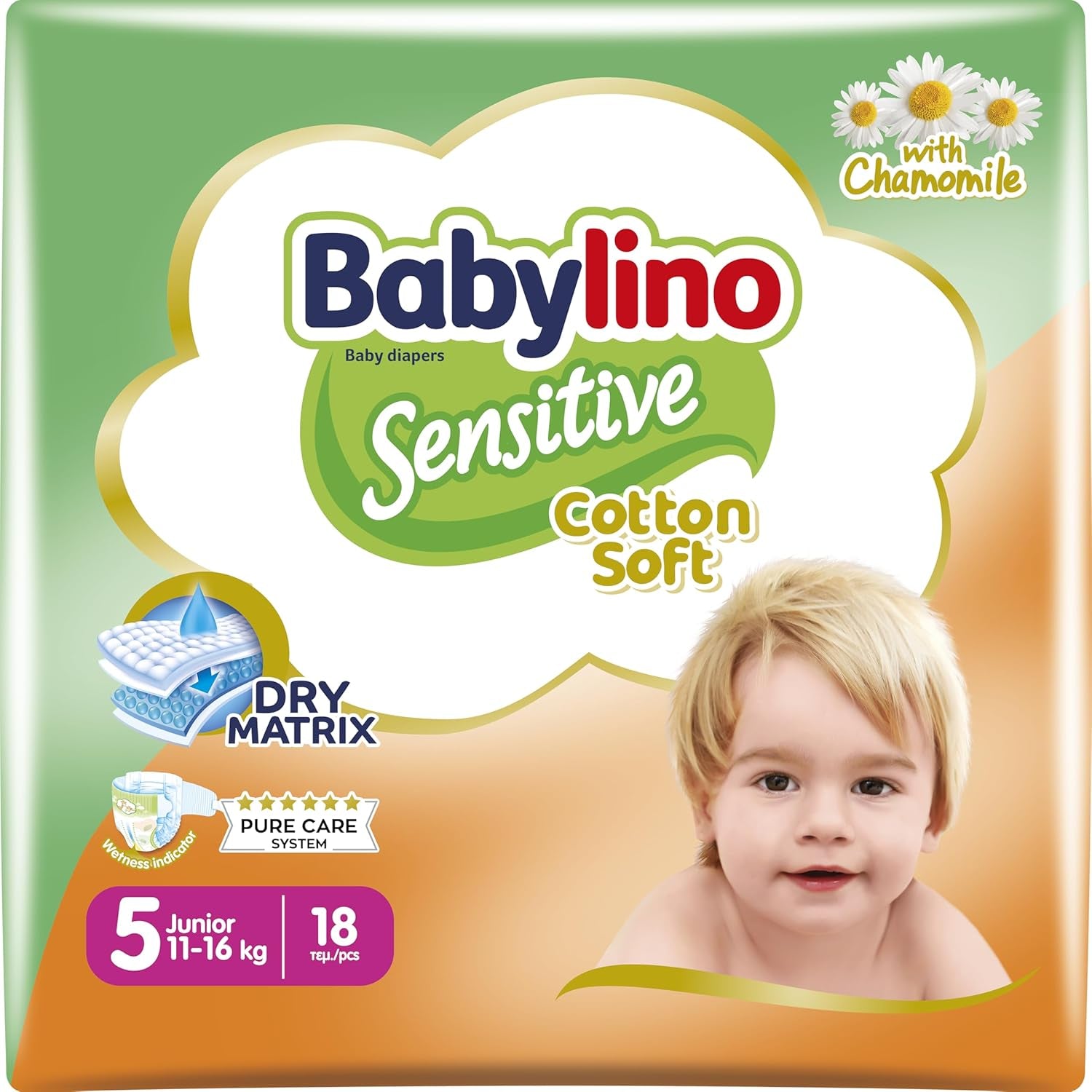 Windeln für empfindliche Babys, Größe 6, extra groß (13-18 kg), 114 Windeln