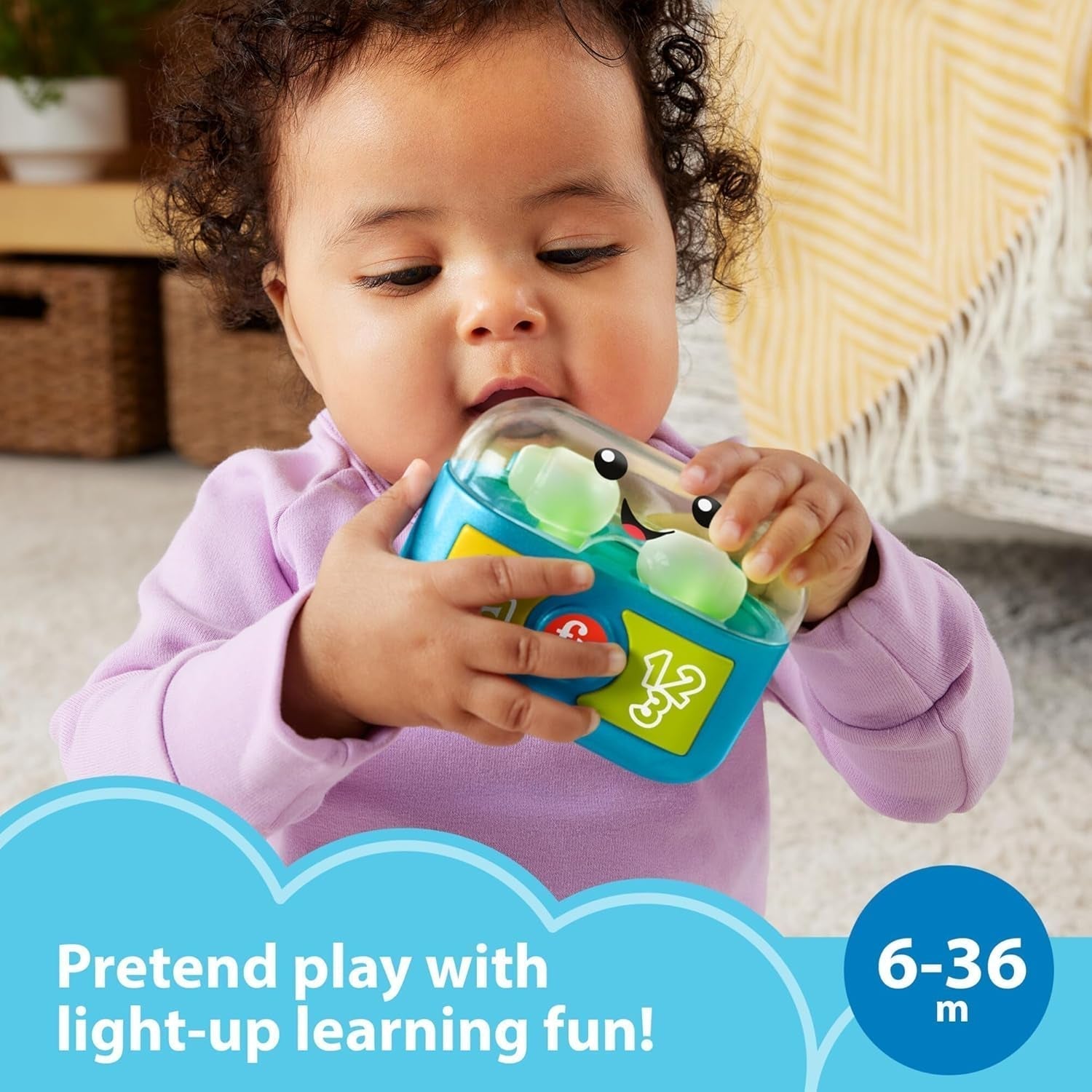 FISHER-PRICE Spaß beim Lernen und Spielen mit Spiel-Ohrstöpseln – Interaktive Ohrstöpsel mit lustigen Lichtern, Lernliedern und feinmotorischen Aktivitäten, über 20 Lieder und Sätze, ab 6 Monaten, HWY45 Babyspielzeug Naty Shop