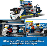 LEGO City Polizei-Truck mit Labor, Quad-Polizei-Set und Spielzeug-Truck für Kinder, Geschenk für Jungen und Mädchen ab 7 Jahren, plus 5 Minifiguren – 2 Polizisten, 1 Wissenschaftler und 2 Gauner 60418 Bausets Beuche den LEGO-Store