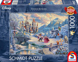 Schmidt Spiele 59671 Thomas Kinkade Disney Die Schöne und das Biest Magischer Winterabend 1000 Teile Puzzle Naty Shop Einzelstück