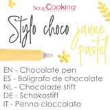 Scrapcooking – Pastellgelber Zuckerstift – gelber Schreibzucker 25 g – dekorativer essbarer Zuckerstift – Schreiben und Zeichnen – Beschriften von Fondant, Zuckerguss, Kuchen – 6804