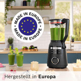 Highspeed-Standmixer Vitapower Serie 6 MMBD665B1, 45.000 U/Min, 6 Programme Inkl Heiße Suppe & Reinigung, 2 L Mixbehälter, Stopfer, Spülmaschinenfeste Teile, Made in Europe, 1800W, Schwarz Kitchen Naty Shop