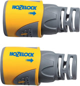 HOZELOCK - 2 Schlauchkupplungen Plus Ø 12,5 mm - 15 mm (1/2"- 5/8") Soft Touch: Wasserdichte, rutschfeste, flexible und verlängerte Schlauchverbindung, die ein Verdrehen und Tropfen verhindert [2050P0025]
