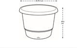 elho Amiga Round 30 – Blumentopf für drinnen und draußen – 100 % recycelter Kunststoff – Ø 29,5 x H 20,2 cm – Beige/Pilzbeige