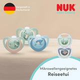 NUK First Choice Night Pacifier for Babies | 6-18 Monate | Kieferorthopädische Schnuller, die im Dunkeln leuchten | Beruhigt 99 % der Babys** | Kaninchen/Schaf | Packung 0-2