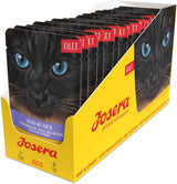 JOSERA Hähnchen- und Kalbsfilet (16 x 70 g) | Erwachsener | Premium-Nassfutter für ausgewachsene Katzen | Hähnchen und Kalbfleisch mit 40 % Hähnchenfilet | Keine Körner | Nasses Katzenfutter im Frischebeutel | 16 Stück