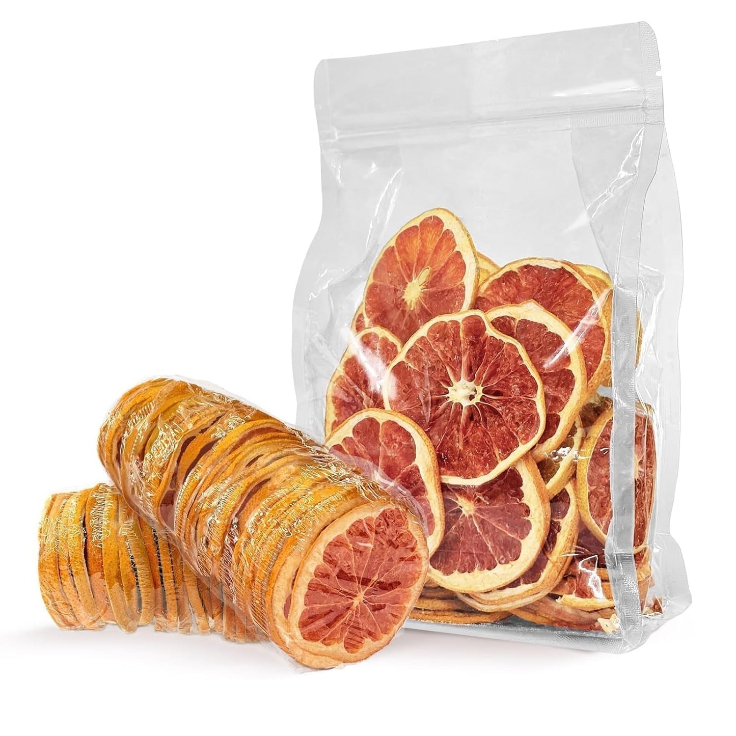 Getrocknete Grapefruitscheiben, dehydrierte Grapefruit, Vasenfüller, Weihnachtsdekoration, rote Grapefruitscheiben, Trockenfruchtscheiben für Tee, ohne Zuckerzusatz (100 g (1 Packung)) Naty Shop Dehydrierte Produkte 100 g (1 Packung)