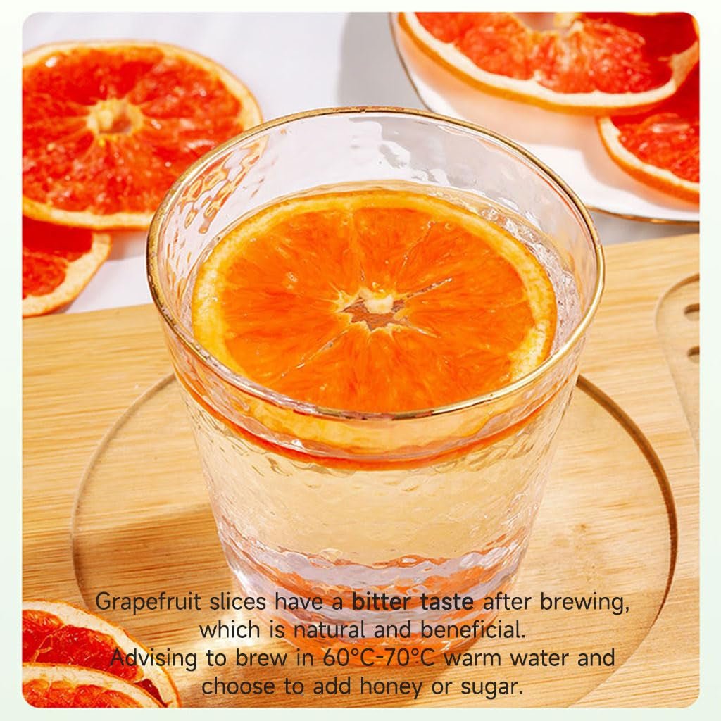 Getrocknete Grapefruitscheiben, dehydrierte Grapefruit, Vasenfüller, Weihnachtsdekoration, rote Grapefruitscheiben, Trockenfruchtscheiben für Tee, ohne Zuckerzusatz (100 g (1 Packung)) Naty Shop Dehydrierte Produkte