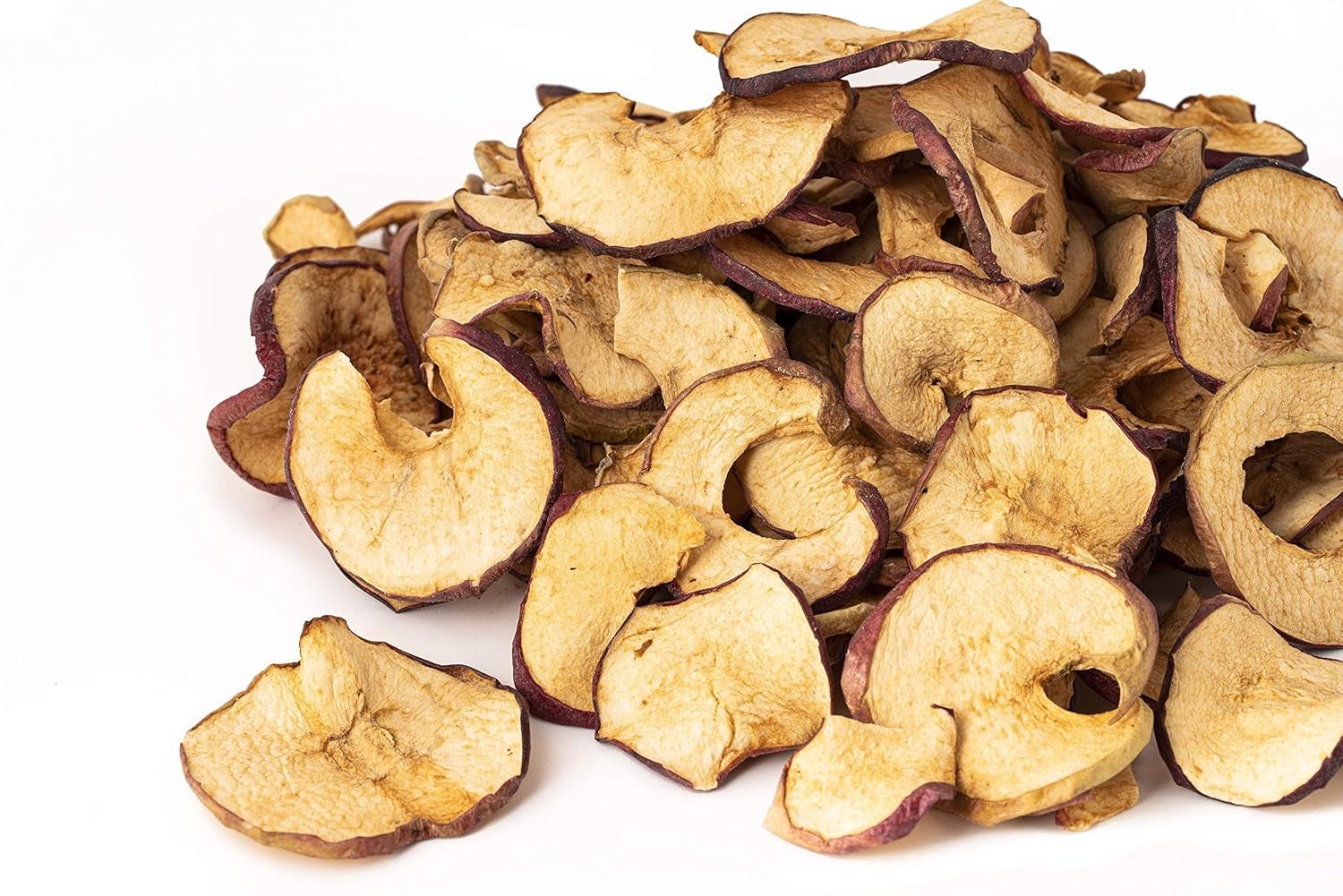 Getrocknete Apfelscheiben 250g | 100 % natürliche ganze Frucht | ohne Schale | ohne Samen | ohne Zusatzstoffe | ungeschwefelt | ohne Zuckerzusatz Naty Shop dehydrierte Produkte