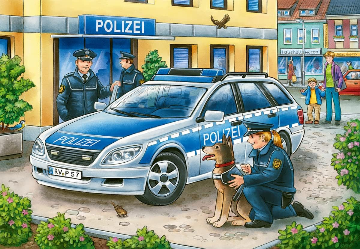 Ravensburger Puzzle für Kinder – 07574 Polizei und Feuerwehr – Puzzle für Kinder ab 3 Jahren, mit 2X12 Teilen Puzzle Naty Shop