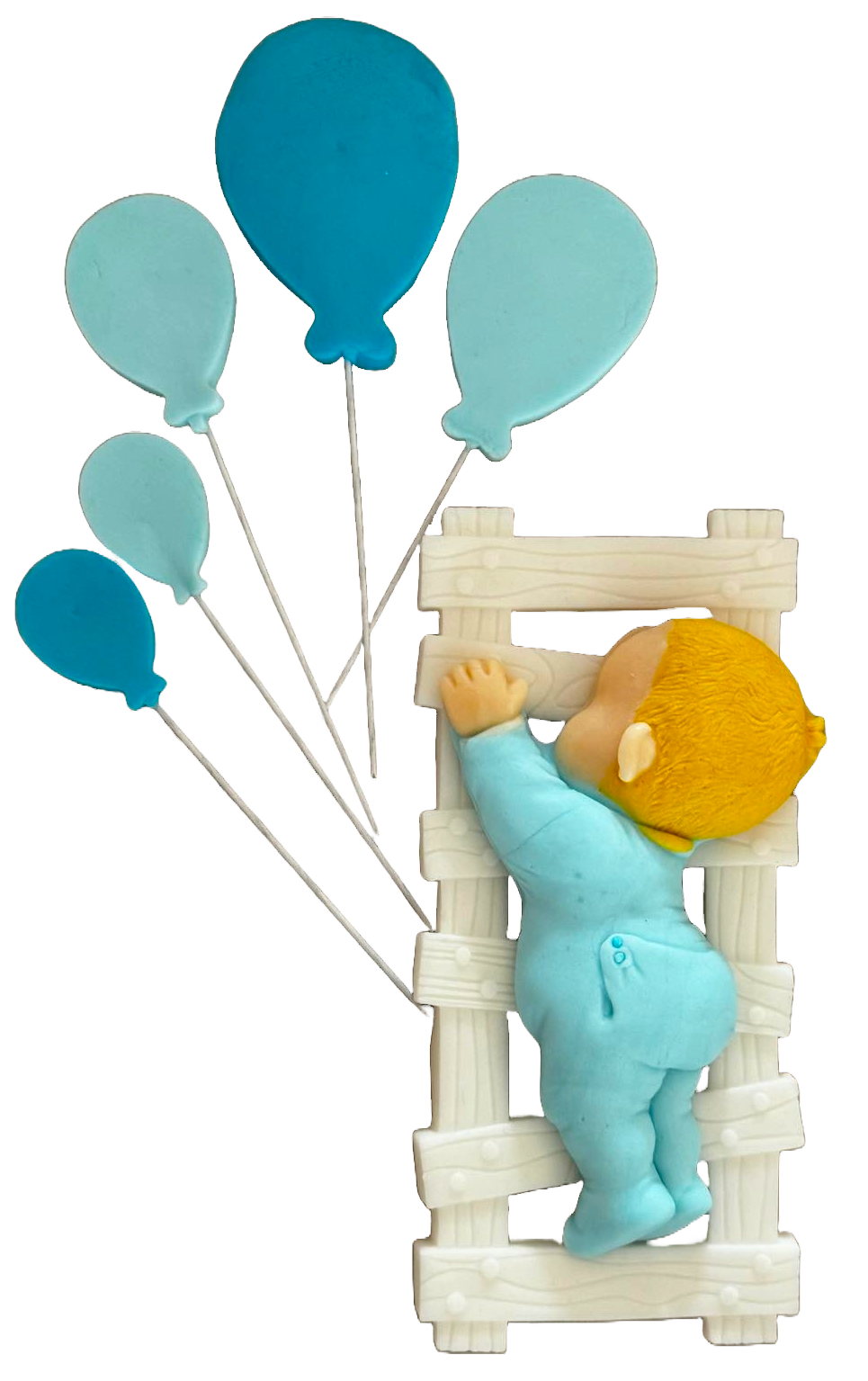 Set mit 6 essbaren Zuckerdekorationen, Fericire Zuckerpastendekorationen Naty Shop