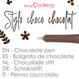 Scrapcooking – Brauner Schokoladenstift – Schokoladen-Schreibzucker 25 g – Essbarer dekorativer Zuckerstift – Schreiben und Zeichnen – Beschriften von Fondant, Zuckerguss, Kuchen – 6801