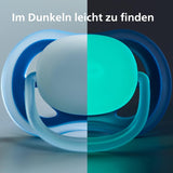 Philips AVENT Set mit 4 leichten und atmungsaktiven Ultra Air-Schnullern: 2 im Dunkeln leuchtende Schnuller und 2 Tagesschnuller, ab 18 Monaten (Modell SCF349/43)