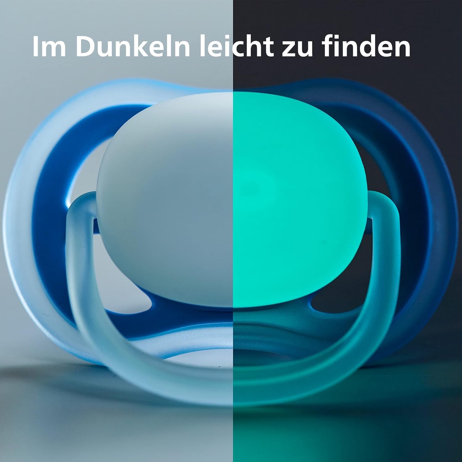 Philips AVENT Set mit 4 leichten und atmungsaktiven Ultra Air-Schnullern: 2 im Dunkeln leuchtende Schnuller und 2 Tagesschnuller, ab 18 Monaten (Modell SCF349/43)