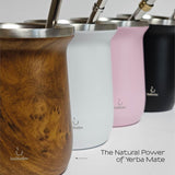 Yerba Mate Balibetov-Teeset (Mate-Tasse) aus Edelstahl mit Bombilla (Strohhalm) für Mate, leicht zu reinigen und sehr langlebig Yerba Mate-Set (HOLZ)