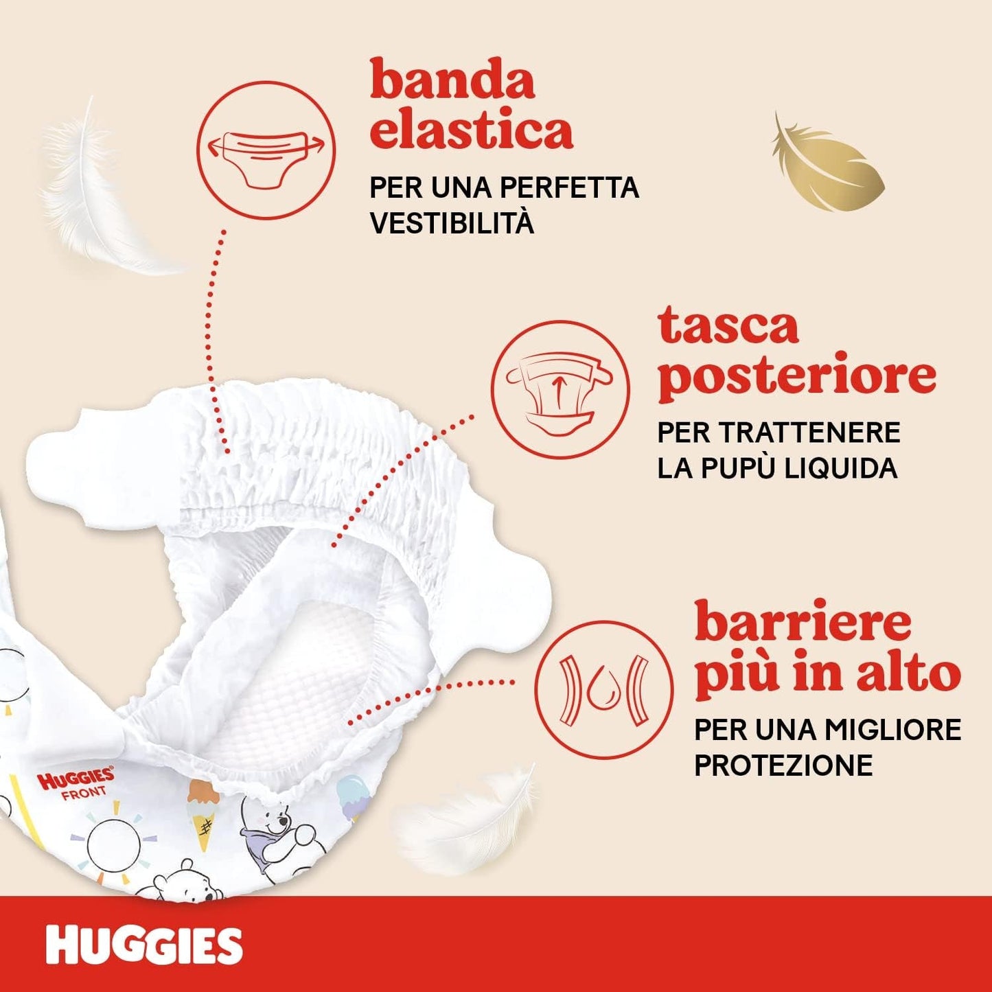 Huggies Extra Care Babywindeln, Größe 1 (2–5 kg), super saugfähig, Disney-Design, Großpackung 160