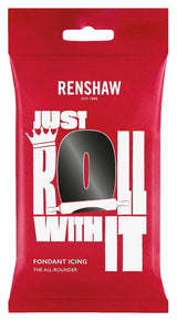 Schwarzer Fondant 1 kg – fertig zum Ausrollen, perfekt zum Bedecken und Dekorieren von Kuchen, Cupcakes und Keksen – schwarz – 1 kg Zuckerpaste Naty Shop Standardtitel
