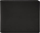 Fossil Herren Derrick Bifold Leder RFID-blockierende Flip-ID-Fenster-Geldbörse Männer Naty Shop Schwarz