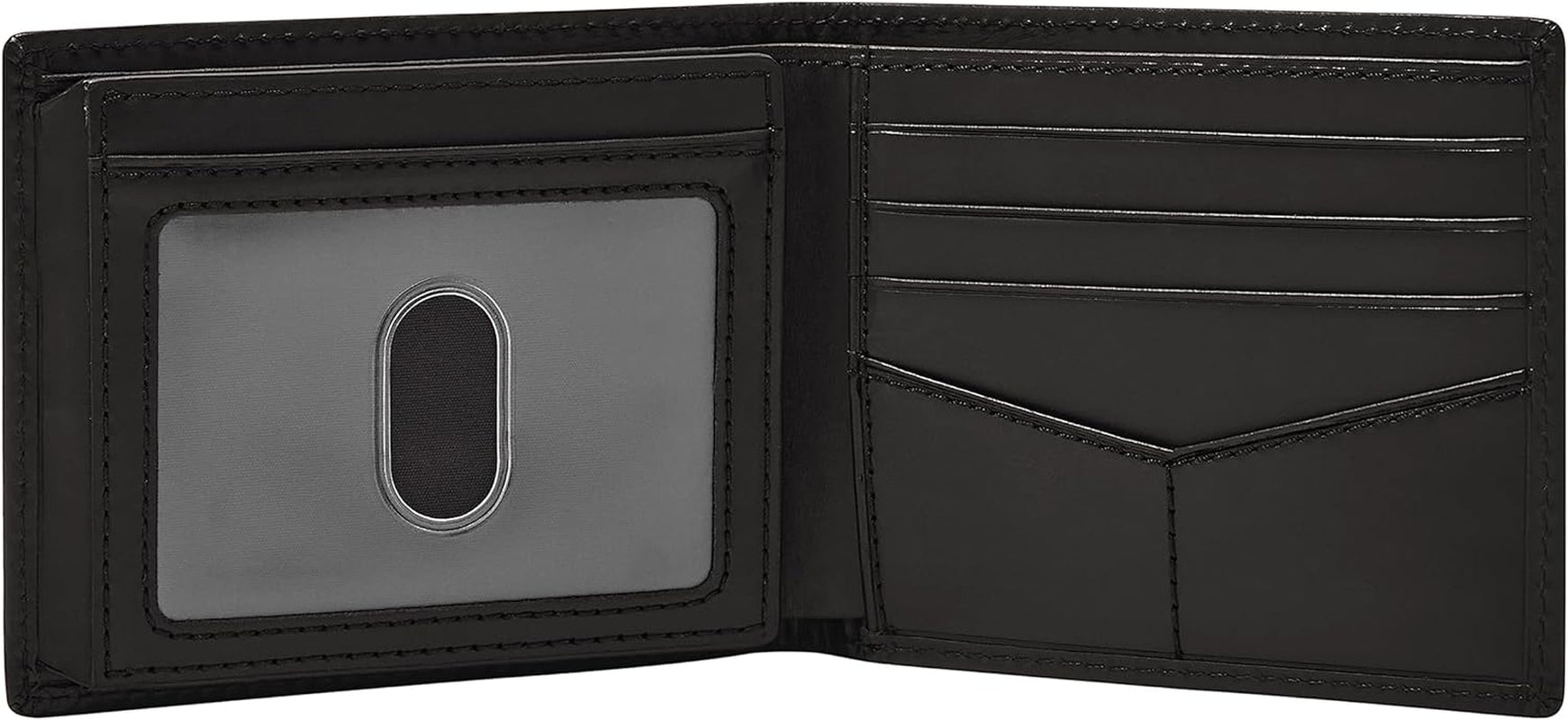 Fossil Herren Derrick Bifold Leder RFID-blockierende Flip-ID-Fenster-Geldbörse Men Naty Shop