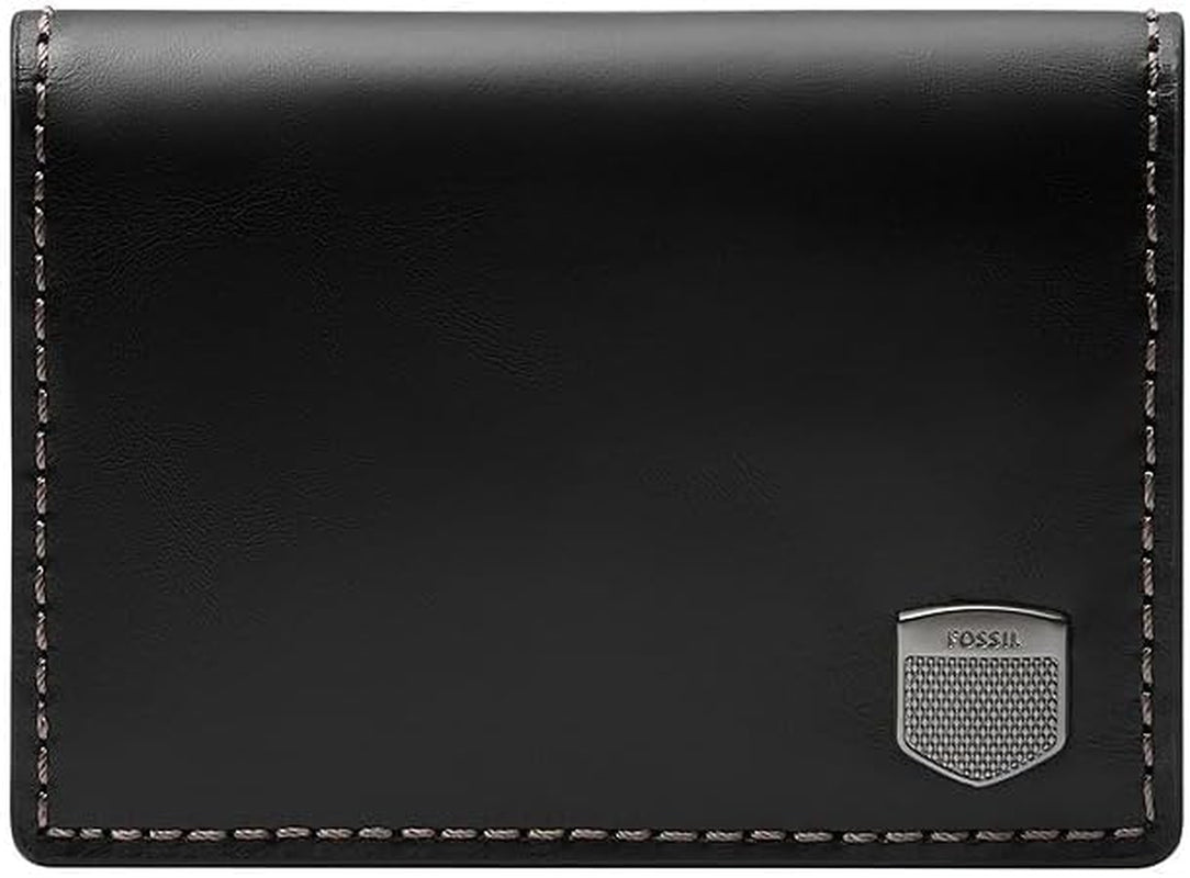 Fossil Herren Hayes Card Case Bifold Wallet Men Naty Shop Mattschwarz
