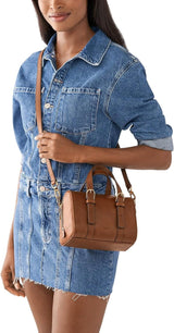 Fossil Damen Carlie Leder Mini Satchel Geldbörse Damen Handtasche Taschen Damen Naty Shop