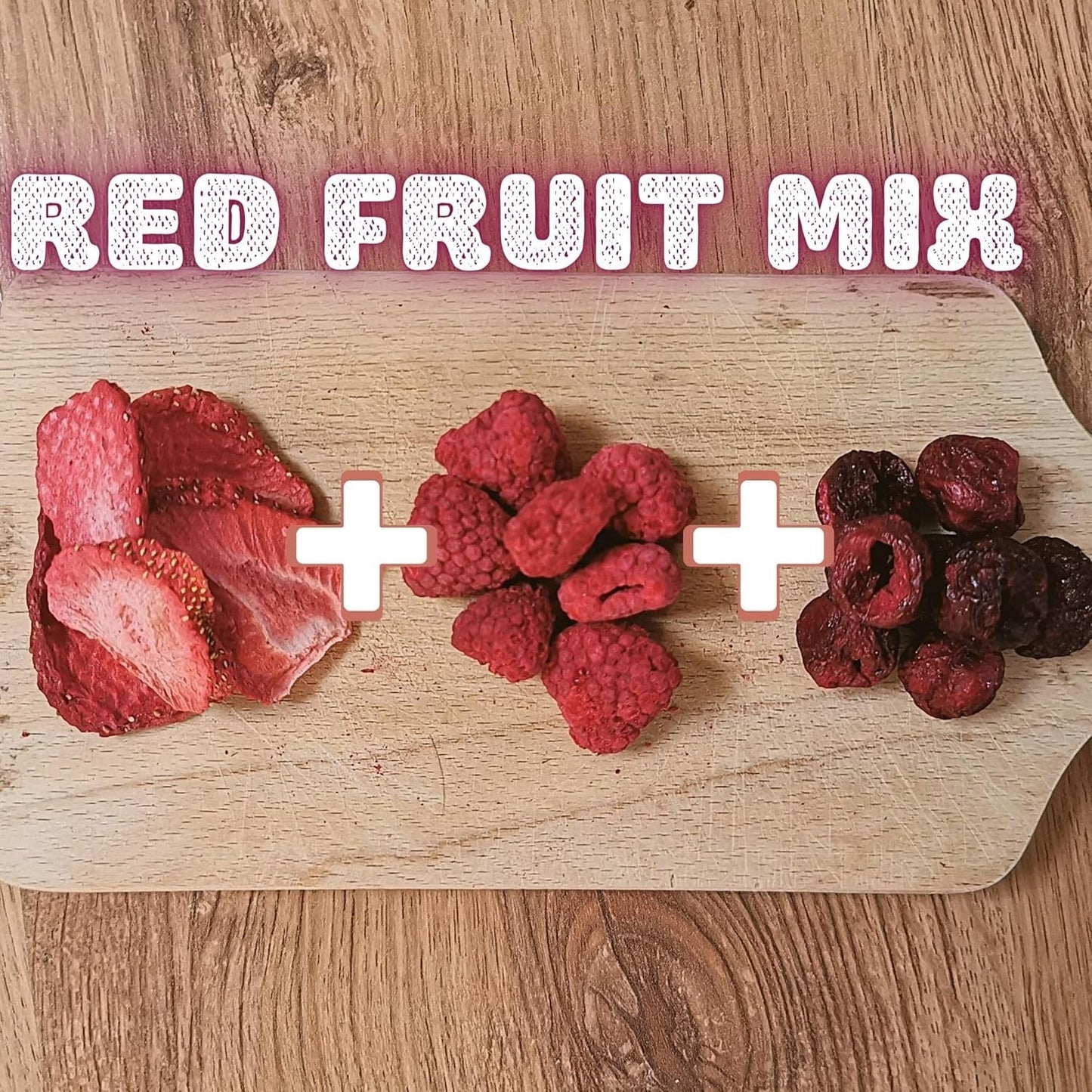 Gefriergetrocknete Früchte Rote Fruchtmischung | XL 300g gefriergetrocknete Erdbeeren Himbeeren Sauerkirschen Trockenfruchtmischung | Gefriergetrocknete Früchte Erdbeere Himbeere Sauerkirsche | ZingyZoo Dehydrierte Produkte Naty Shop