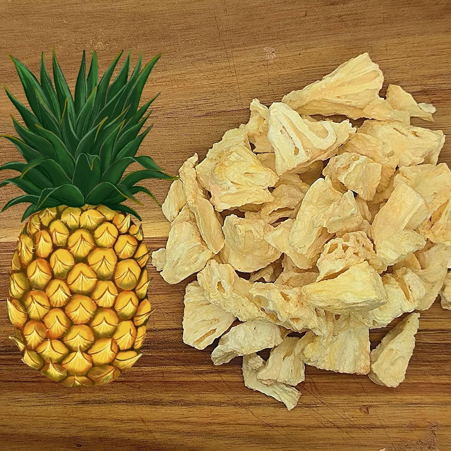 Gefriergetrocknete Früchte | Ananas 100 % reine gefriergetrocknete Frucht gefriergetrocknete Ananas | Gefriergetrocknete Früchte ohne Zuckerzusatz | Knusprige gefriergetrocknete Ananas - aromatisch - lecker ZingyZoo Dehydrierte Produkte Naty Shop