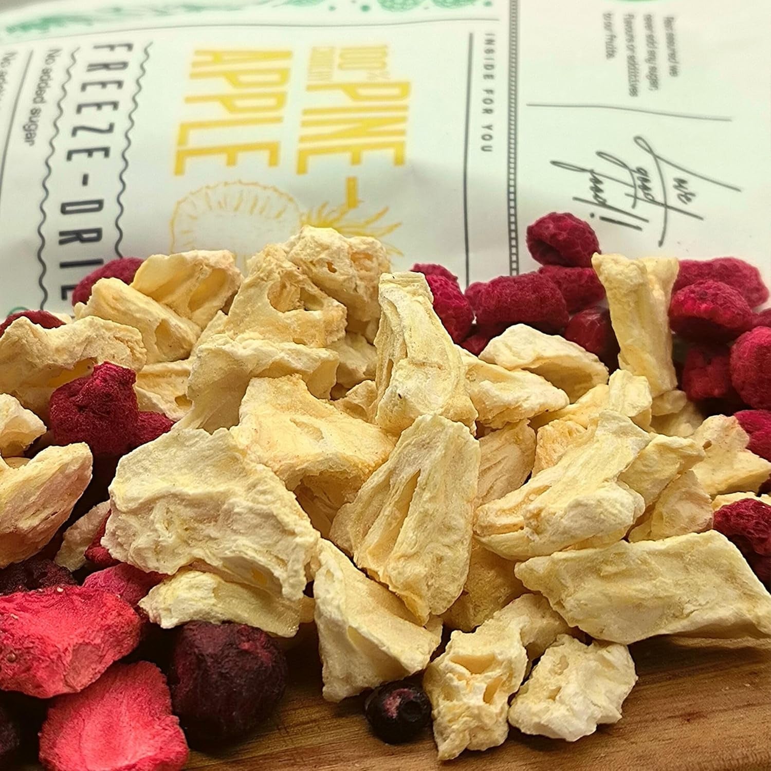 Gefriergetrocknete Früchte | Ananas 100 % reine gefriergetrocknete Frucht gefriergetrocknete Ananas | Gefriergetrocknete Früchte ohne Zuckerzusatz | Knusprige gefriergetrocknete Ananas - aromatisch - lecker ZingyZoo Dehydrierte Produkte Naty Shop
