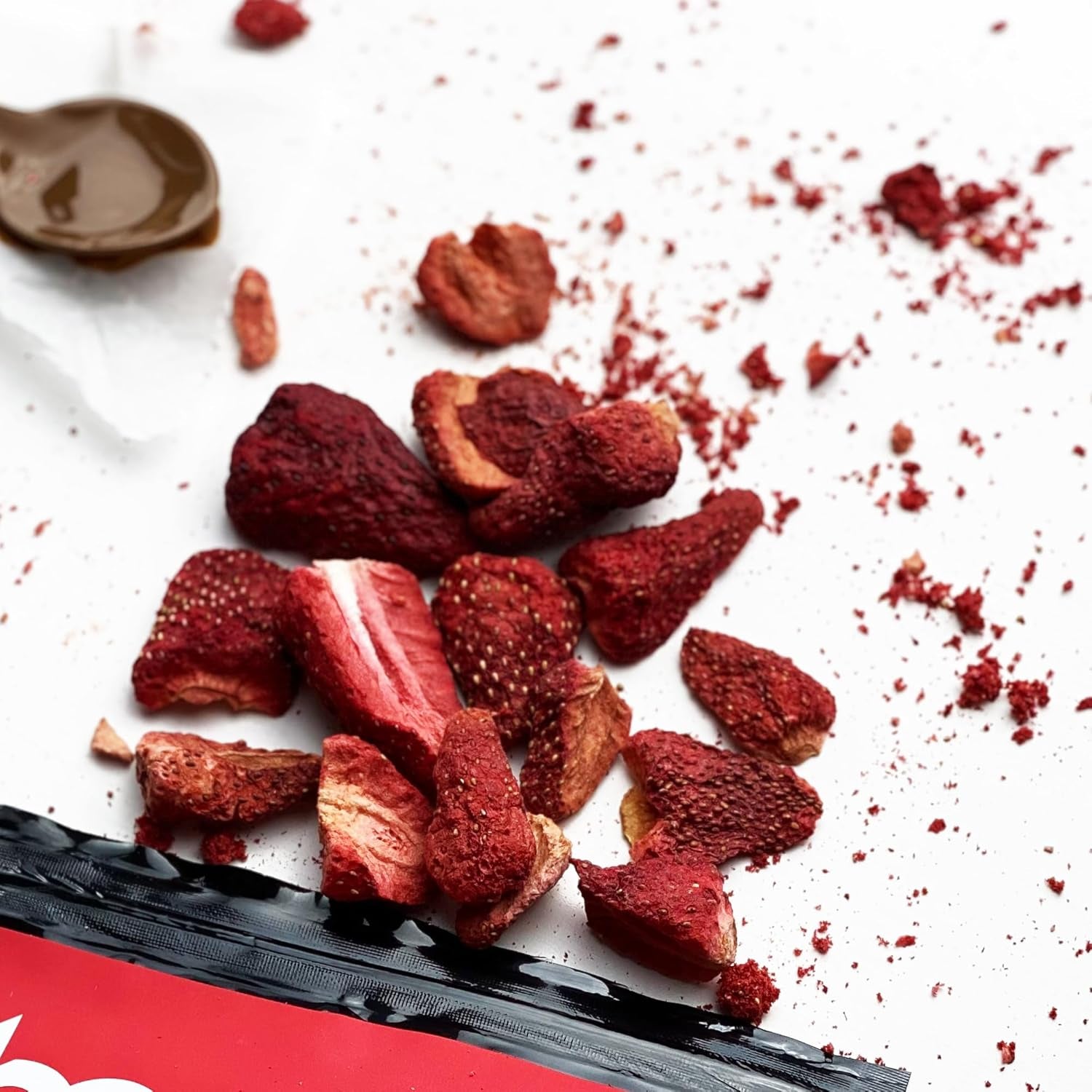 Gefriergetrocknete Früchte BAM, 40 Gramm, natürliche Früchte, perfekte Desserts, reichhaltiger Geschmack (Erdbeere). Dehydrierte Produkte Naty Shop