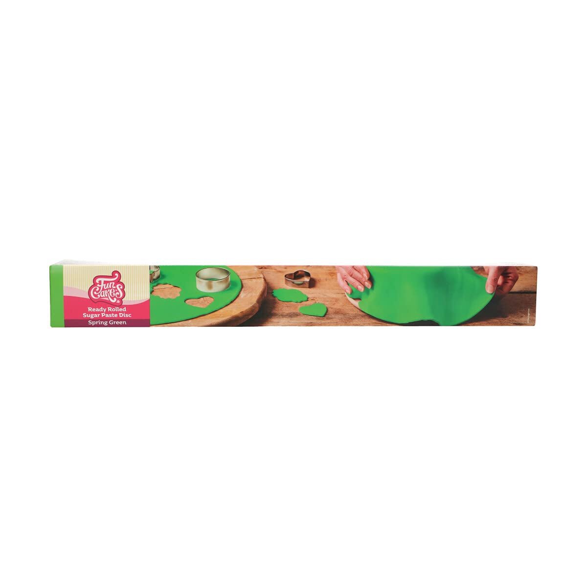 FunCakes Frühlingsgrün-Fondantscheibe: Köstlicher Vanillegeschmack, vorgerollt, einfach zu verwenden, perfekt zum Dekorieren von Kuchen, 430 g Naty Shop Zuckerpaste Frühlingsgrün