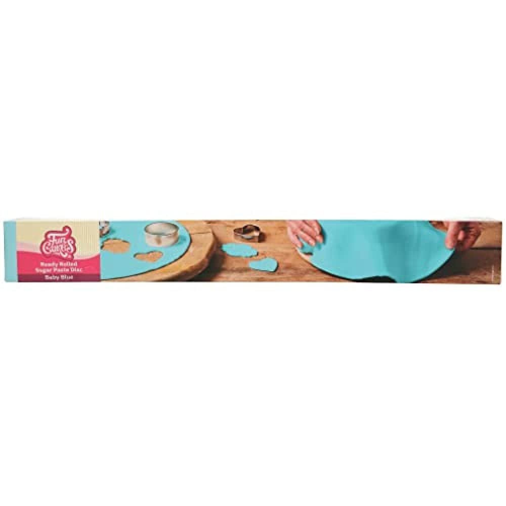 FunCakes Spring Greens Rollfondant-Scheibe: Köstlicher Vanillegeschmack, bereits gerollt, einfach zu verwenden, perfekt zum Dekorieren von Kuchen, 430 g Babyblaue Zuckerpaste von Naty Shop
