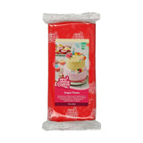 FunCakes feuerroter laminierter Fondant: einfach zu verwenden, glatt, flexibel, weich und biegsam, perfekt zum Dekorieren von Kuchen, Halal, koscher und glutenfrei, 1 kg (1 Packung) Naty Shop feuerrote Zuckerpaste 1 kg (1 Packung)
