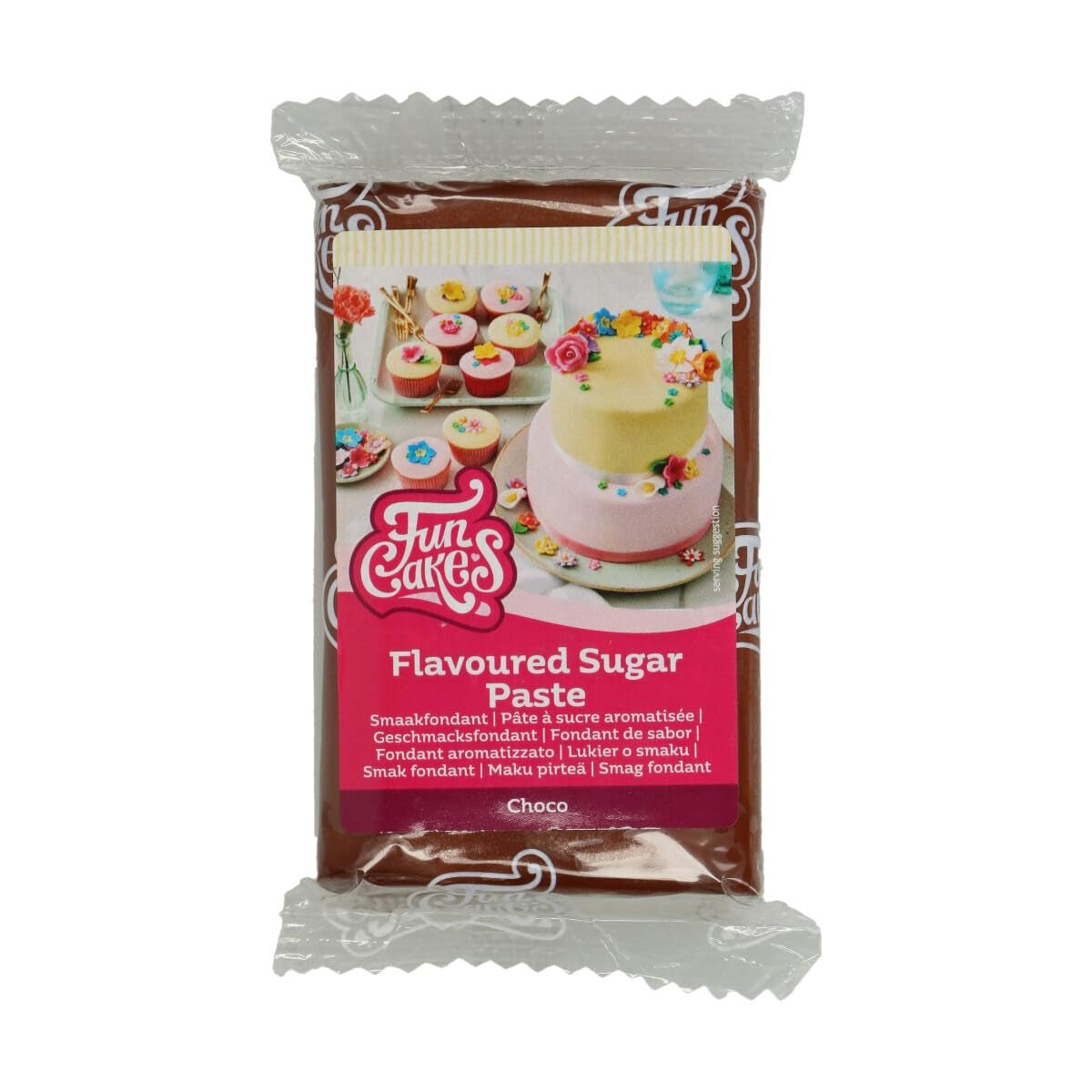 FunCakes Fondant mit Zitronengeschmack: Köstlicher Geschmack, glatte Textur, leicht zu verteilen, gerollter Fondant, perfekt für Kuchen, Cupcakes und Kekse. Halal, koscher und glutenfrei. 250 g (3er-Pack) Naty Shop Zuckerpaste 250 g Schokolade