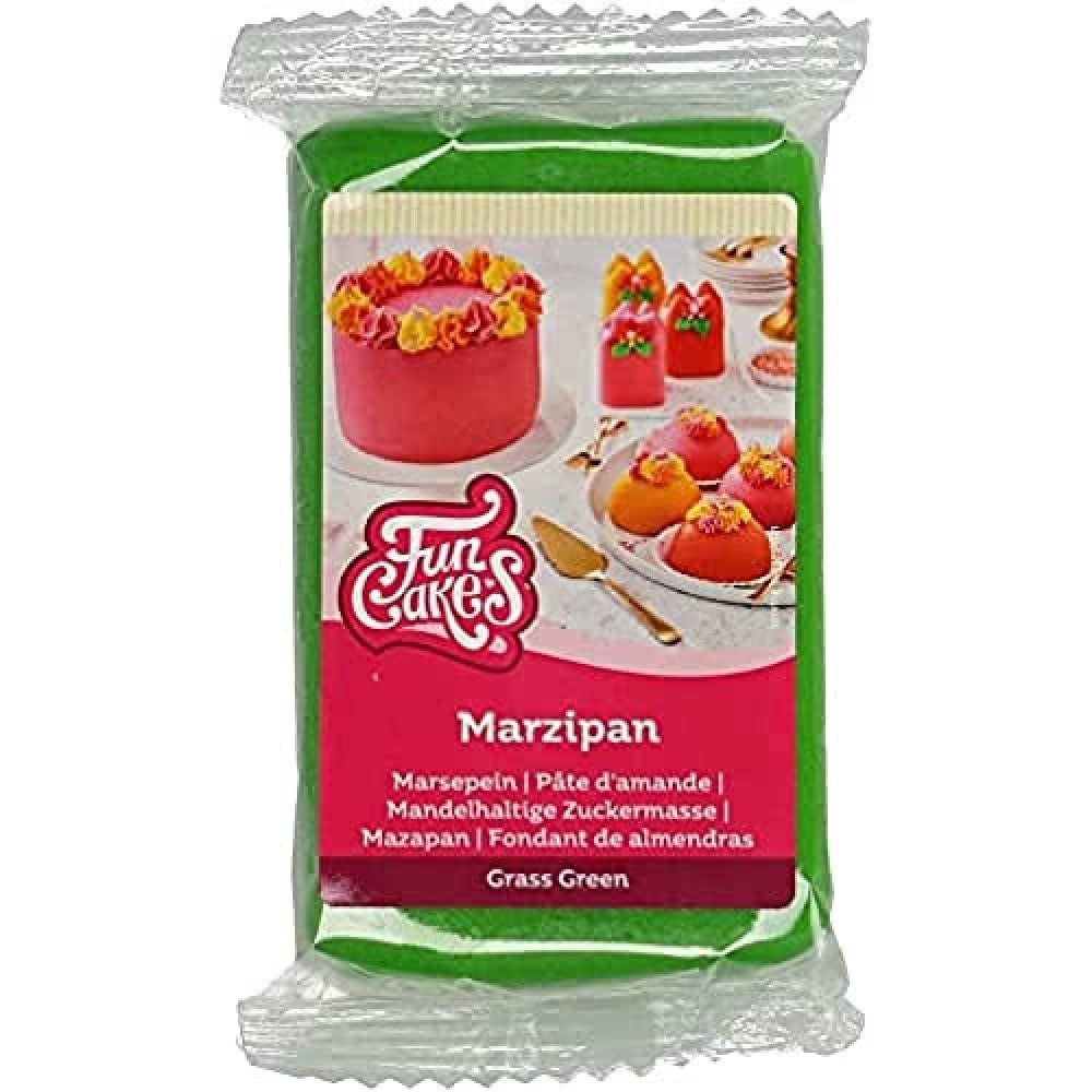 FunCakes Mandelzuckerpaste (holländisches Marzipan) Grasgrün: Einfach zu verwenden und glatt, perfekt zum Dekorieren von Kuchen, Halal, koscher und glutenfrei, 250 g (2er-Pack) Naty Shop Grasgrüne Zuckerpaste 250 g (1 Packung)