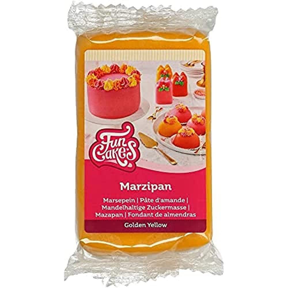 FunCakes Mandelzuckerpaste (niederländisches Marzipan) Goldgelb: Einfach zu verwenden und glatt, perfekt zum Dekorieren von Kuchen, Halal, koscher und glutenfrei. 250 g. Naty Shop Default Title Zuckerpaste