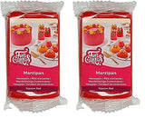 FunCakes Mandelzuckerpaste (niederländisches Marzipan) Passion Red: einfach zu verwenden und glatt, perfekt zum Dekorieren von Kuchen, halal, koscher und glutenfrei. 250 g. (2er Pack) Naty Shop Zuckerpaste 250 G (2er Pack)