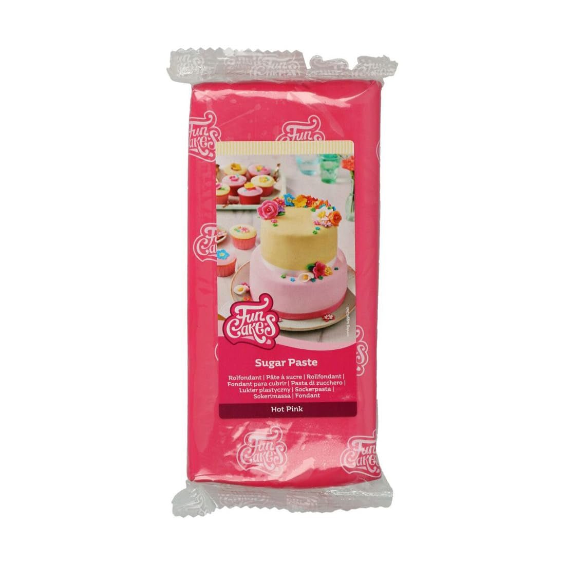 FunCakes Rollfondant Hot Pink: Einfach zu verwenden, glatt, flexibel, weich und biegsam, perfekt zum Dekorieren von Kuchen. Glutenfrei. 1 kg Naty Shop Default Title Zuckerpaste