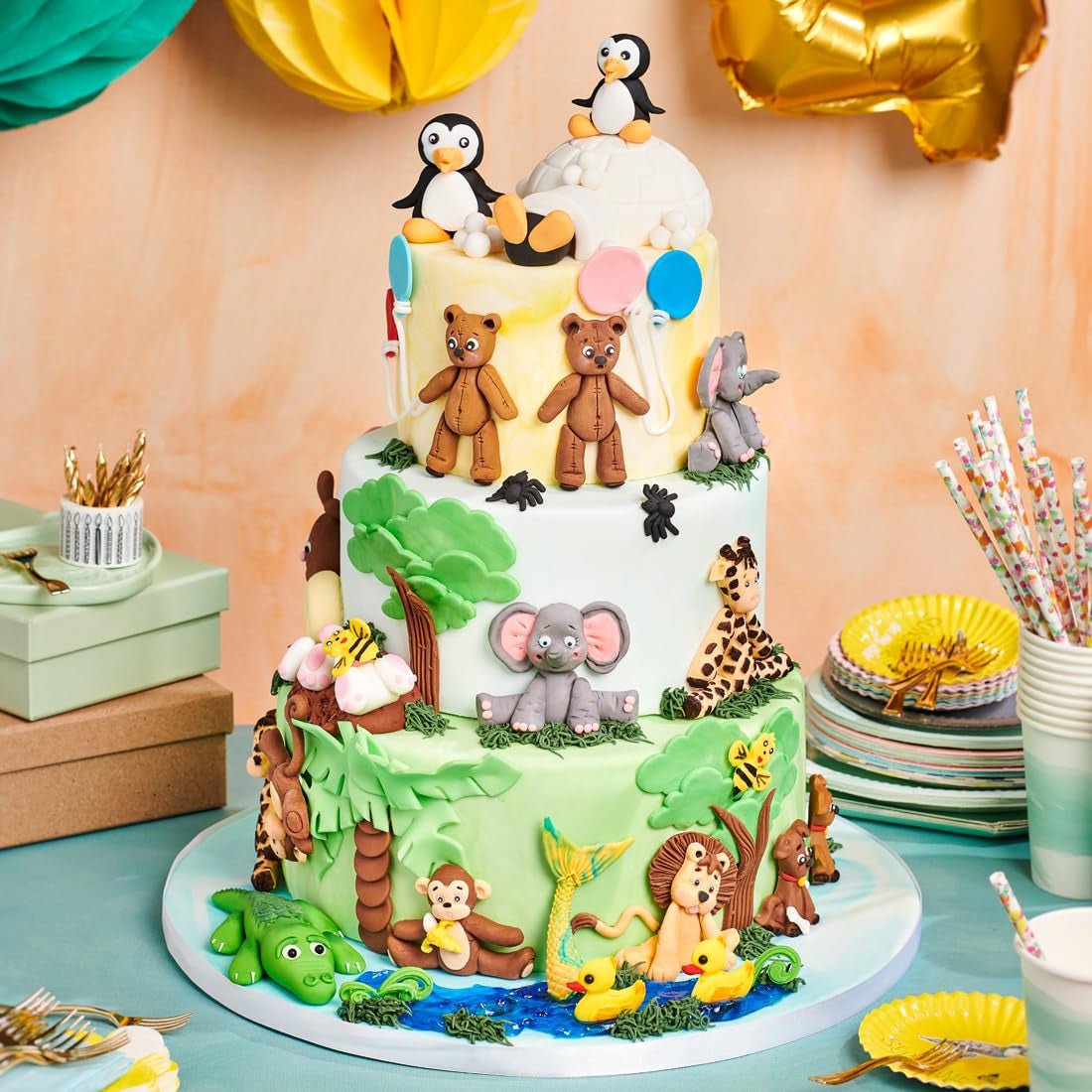 FunCakes Tiger Orange Laminierter Fondant: Einfach zu verwenden, glatt, flexibel, weich und biegsam, perfekt zum Dekorieren von Kuchen, Halal-, koscher- und glutenfrei, 250 g Naty Shop Zuckerpaste