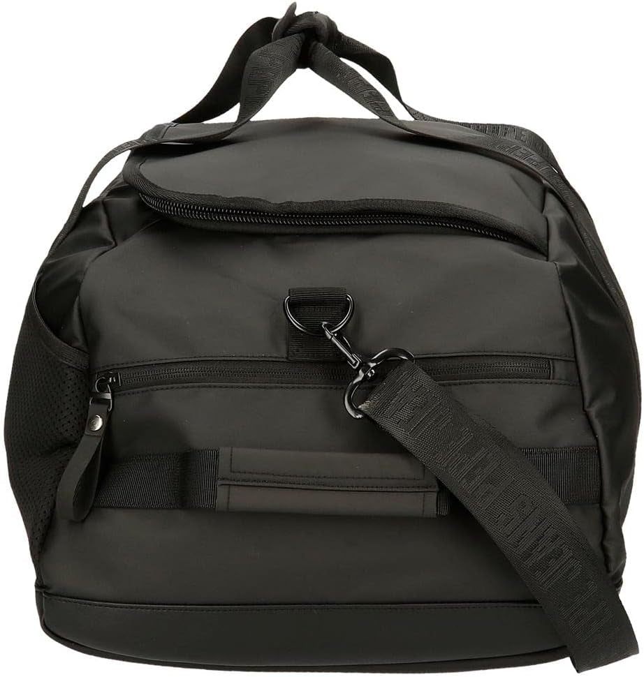 Pepe Jeans Hoxton Reisetasche, Schwarz, 56 x 32 x 25,5 cm, Polyester und PU, Mehrfarbig (Multicolor), Unikat, Reisetasche Gepäck und Reiseausrüstung Naty Shop