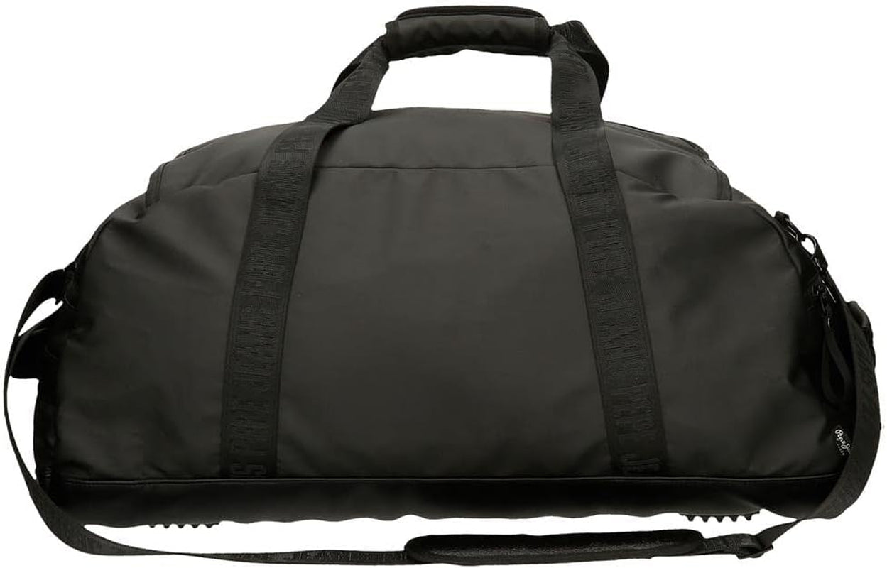 Pepe Jeans Hoxton Reisetasche, Schwarz, 56 x 32 x 25,5 cm, Polyester und PU, Mehrfarbig (Multicolor), Unikat, Reisetasche Gepäck und Reiseausrüstung Naty Shop