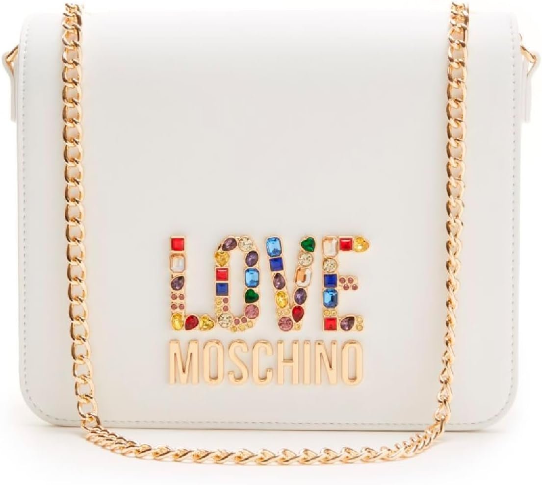 Love Moschino Damen-Umhängetasche, weiße Umhängetasche, weiße Damentaschen Naty Shop Standardtitel