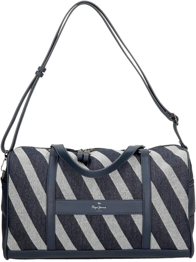 Pepe Jeans Celine Reisetasche, Blau, 40 x 25 x 20 cm, Polyester, mit Kunstlederdetails, 20 L, von Joumma Bags, Blau, Reisetasche, Gepäck und Reiseausrüstung Naty Shop