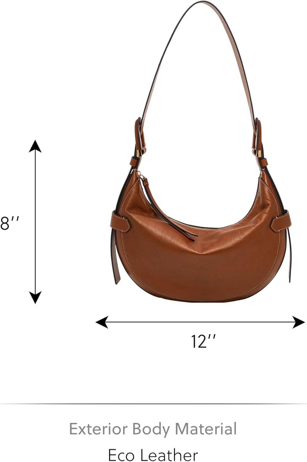 Fossil Damentasche – Harwell Eco Leather Hobo, ZB1847200 – 30,5 cm L x 8,9 cm B x 20,3 cm H Damentaschen Naty Shop