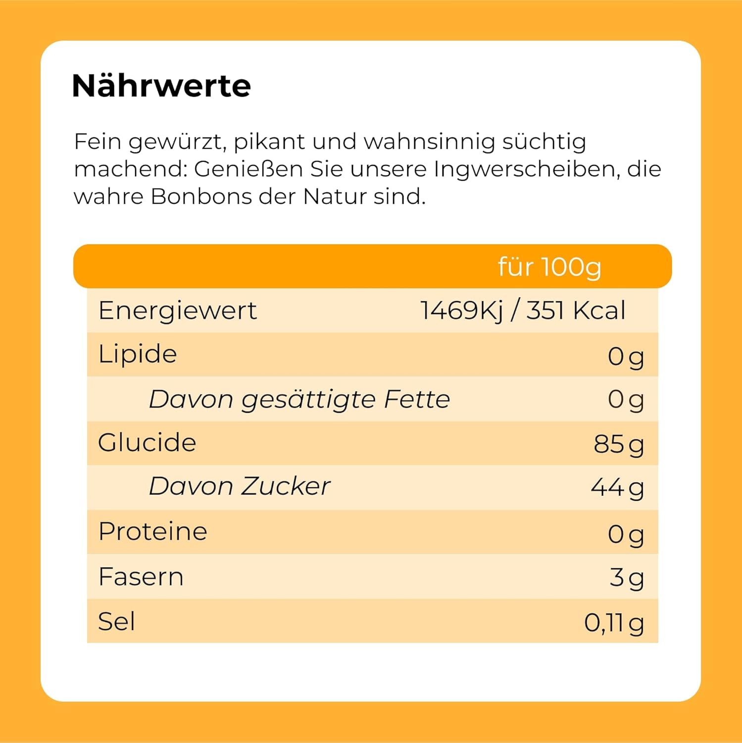 Kandierter Ingwer in Stücken 1 kg | Dehydrierte Trockenfrüchte Glasierte Ingwerscheiben | Geschnittener kandierter Ingwer | Gesüßte getrocknete Blätter | IDEAL für Rezepte | Vegetarier und Veganer. Naty Shop dehydrierte Produkte
